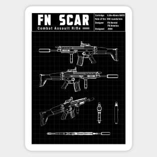 FN SCAR SCHEMATIC Sticker